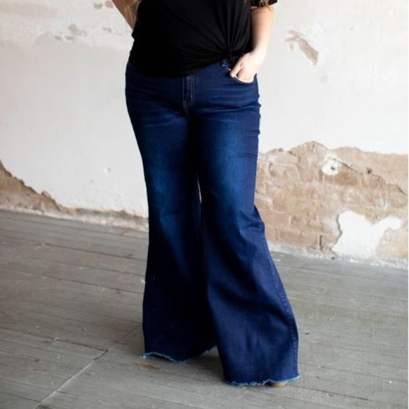 Denim - Dark Wash Plus Size Bell Bottom Flares NWT